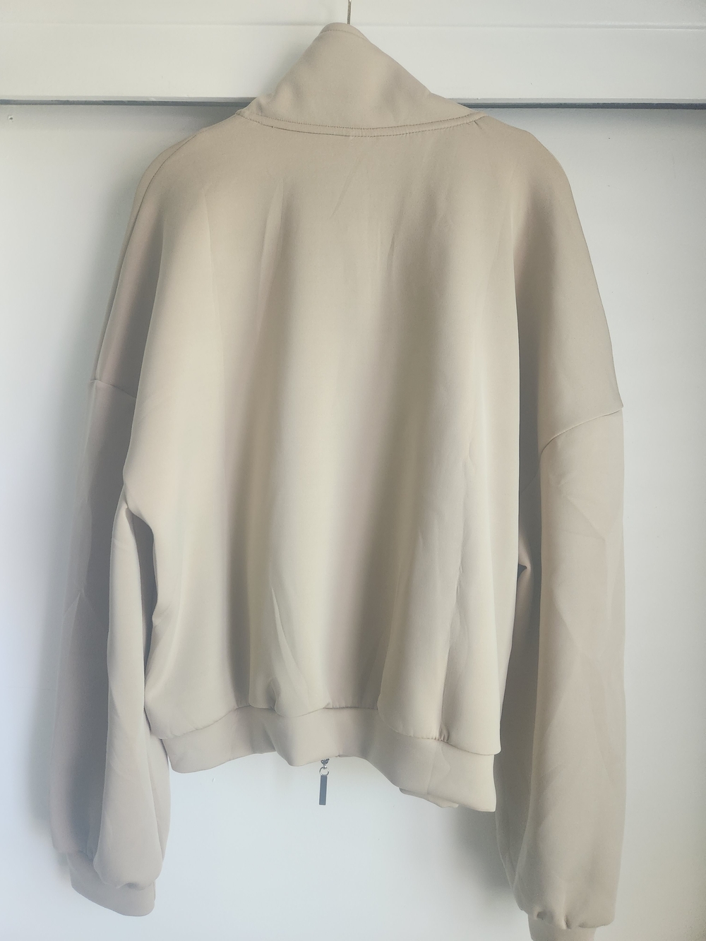 K/ZN Women's Beige Neoprene Double Zip-Up Jacket XL - Picture 13 of 16